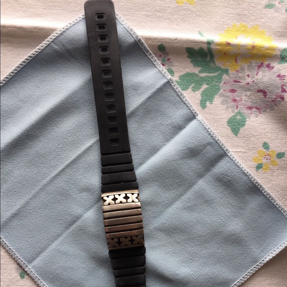 Lisa Jenks silver neoprene bracelet